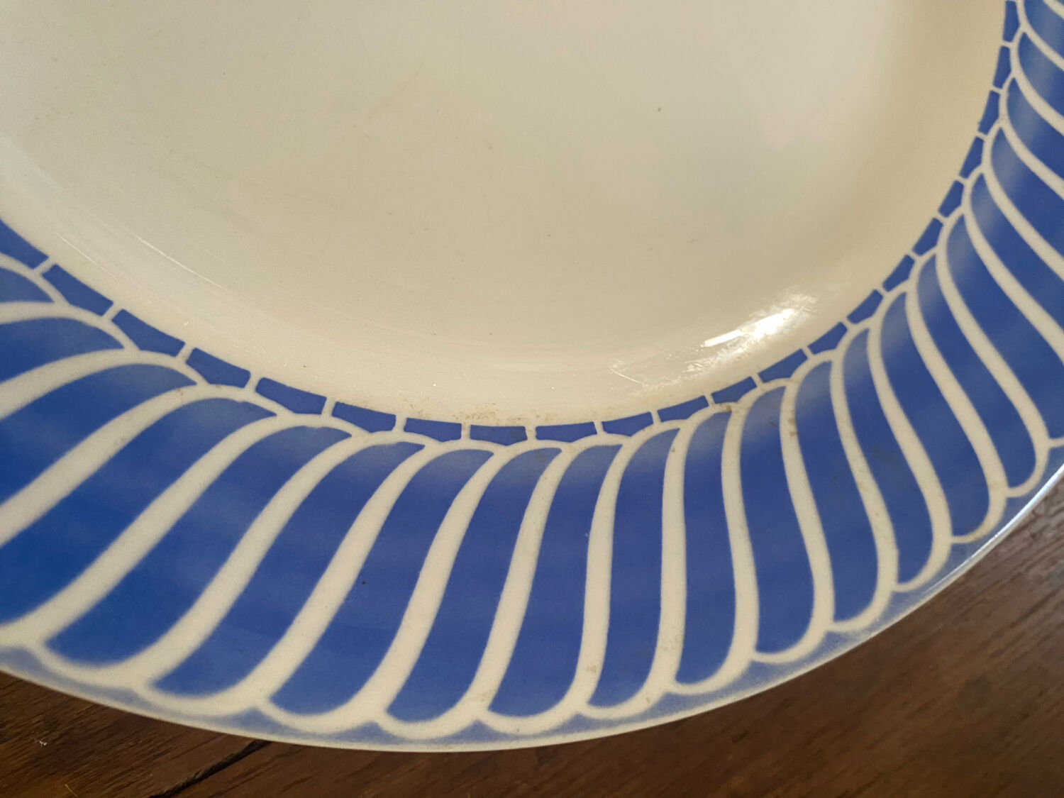 Plat rond de service Jacquot Digoin Sarreguemines.