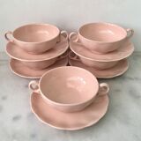 Set of 5 English handle bowls