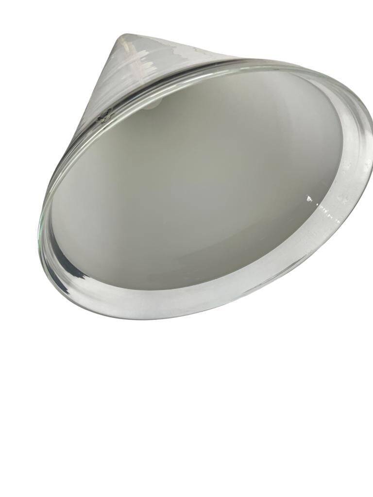 Vintage XL glass pendant light / cone / Renato Tosi for Leucos
