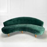 Mid-Century Curved Sofa in the style of Federico Munari, Italy, 1950s