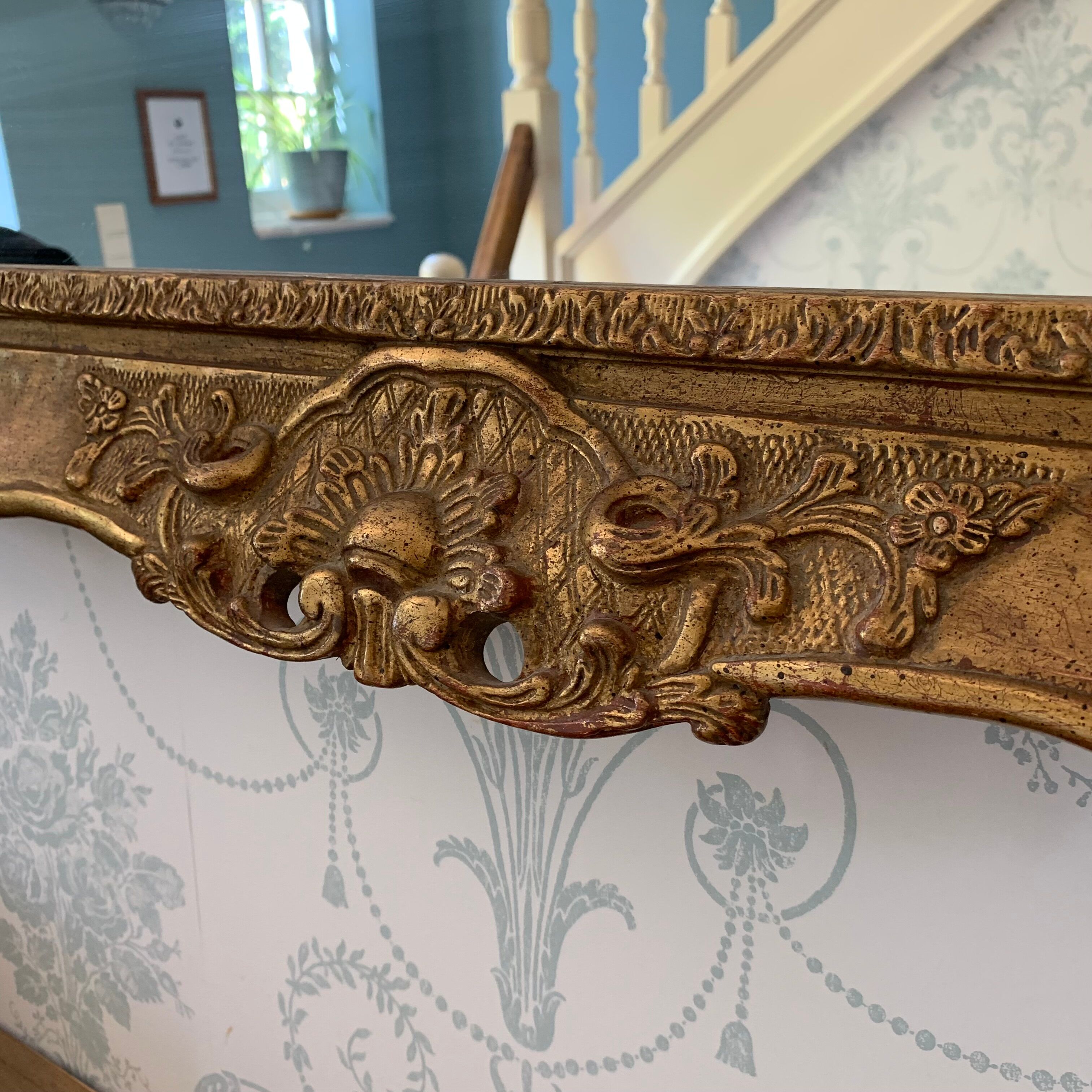 Trumeau gilded wood 116x94