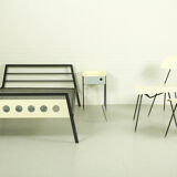 Rob Parry and Emile Truijen Bed, Chair and Nightstand for Dico series "Kamer 56", 1950s
