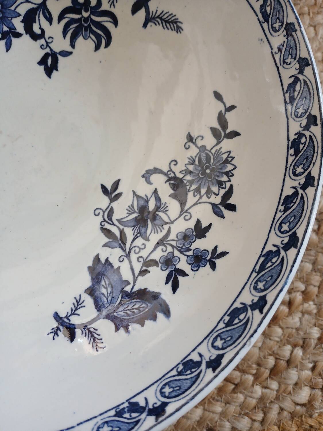 Antique compote dish in ironstone