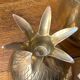 Chiseled brass pineapple