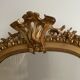 Antique napoleon mirror lll gilded pediment with rare gold leaf 103x182cm
