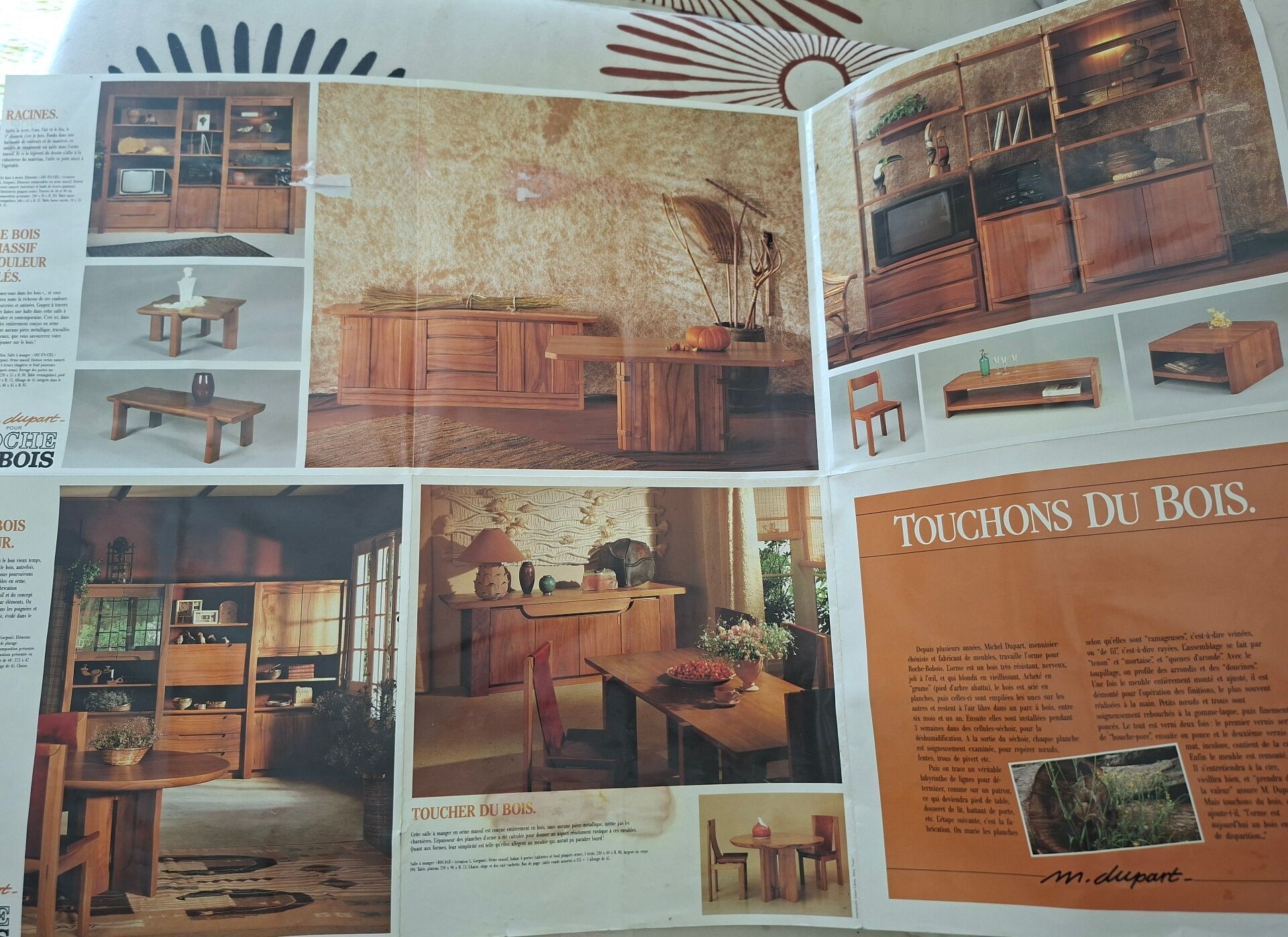 Gorgoni solid elm secretary-display-bar for Roche Bobois