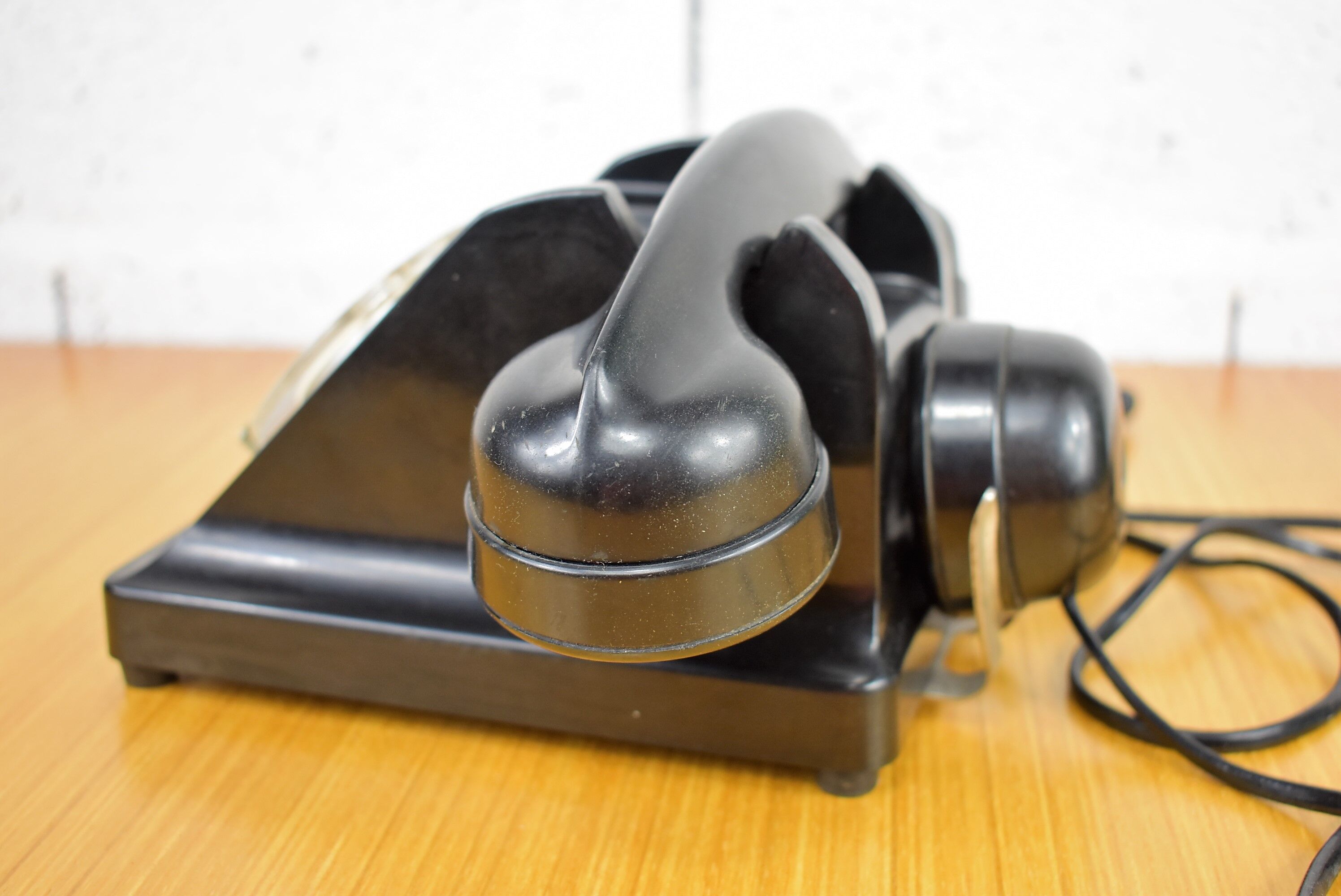 Old black Bakelite phone