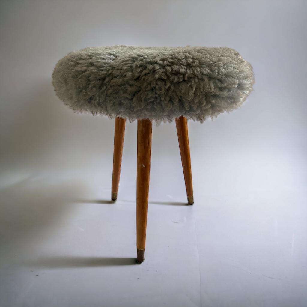 Vintage fluffy stool