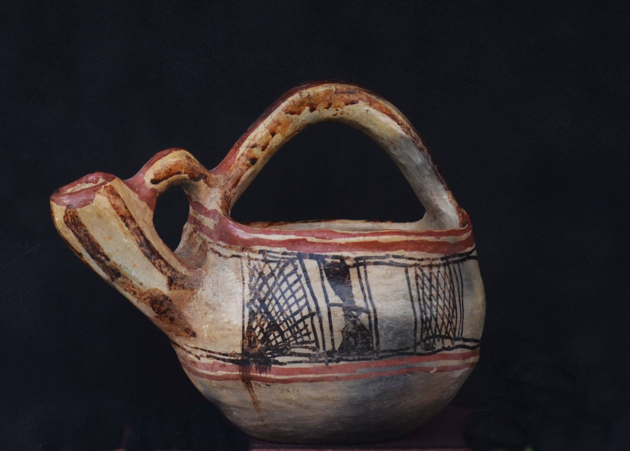 Old african culture berbere - Kabyle Clay Pottery Vessel early XX century