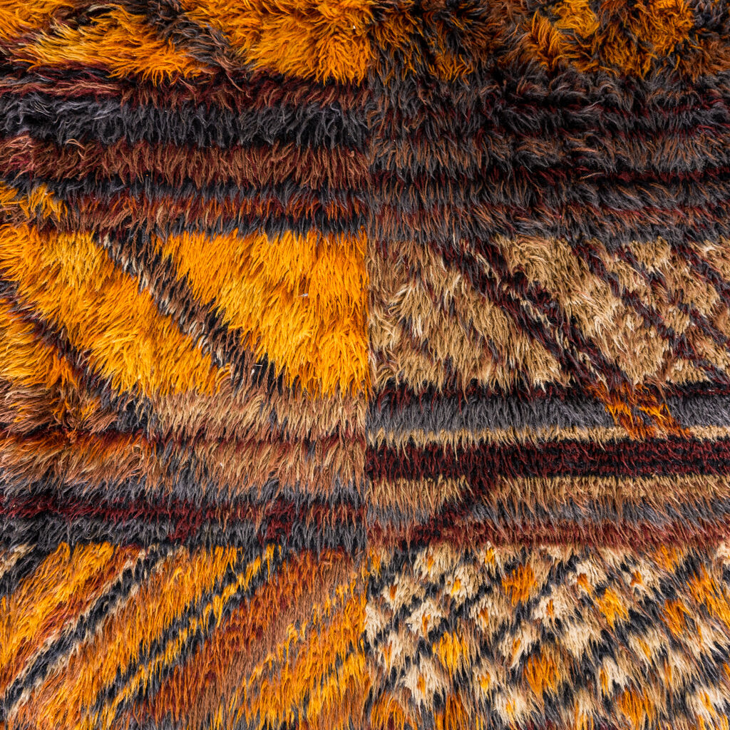 Rectangular long-haired carpet 225x158 cm vintage vintage antique 70s