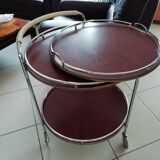 Vintage round dessert with its branded serving tray Torck