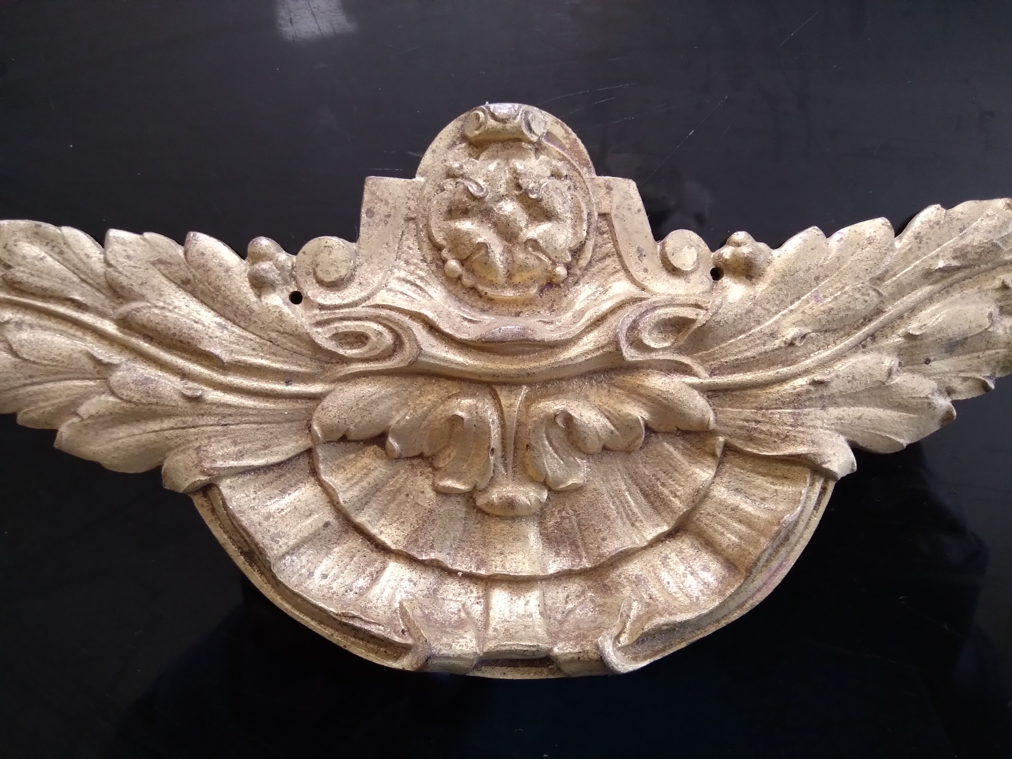 Gilded bronze pediment