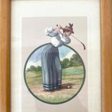 Frames 80s with golfers