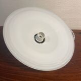 White opaline suspension with brass hook