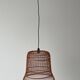 Unique Danish hanging lamp in the shape of a wooden cage, 1960s, Denmark.
