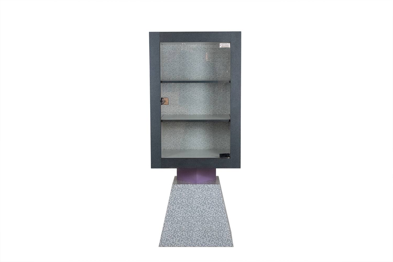 Memphis. Pair of lacquered wood display cabinets. 1980s. LS48071403