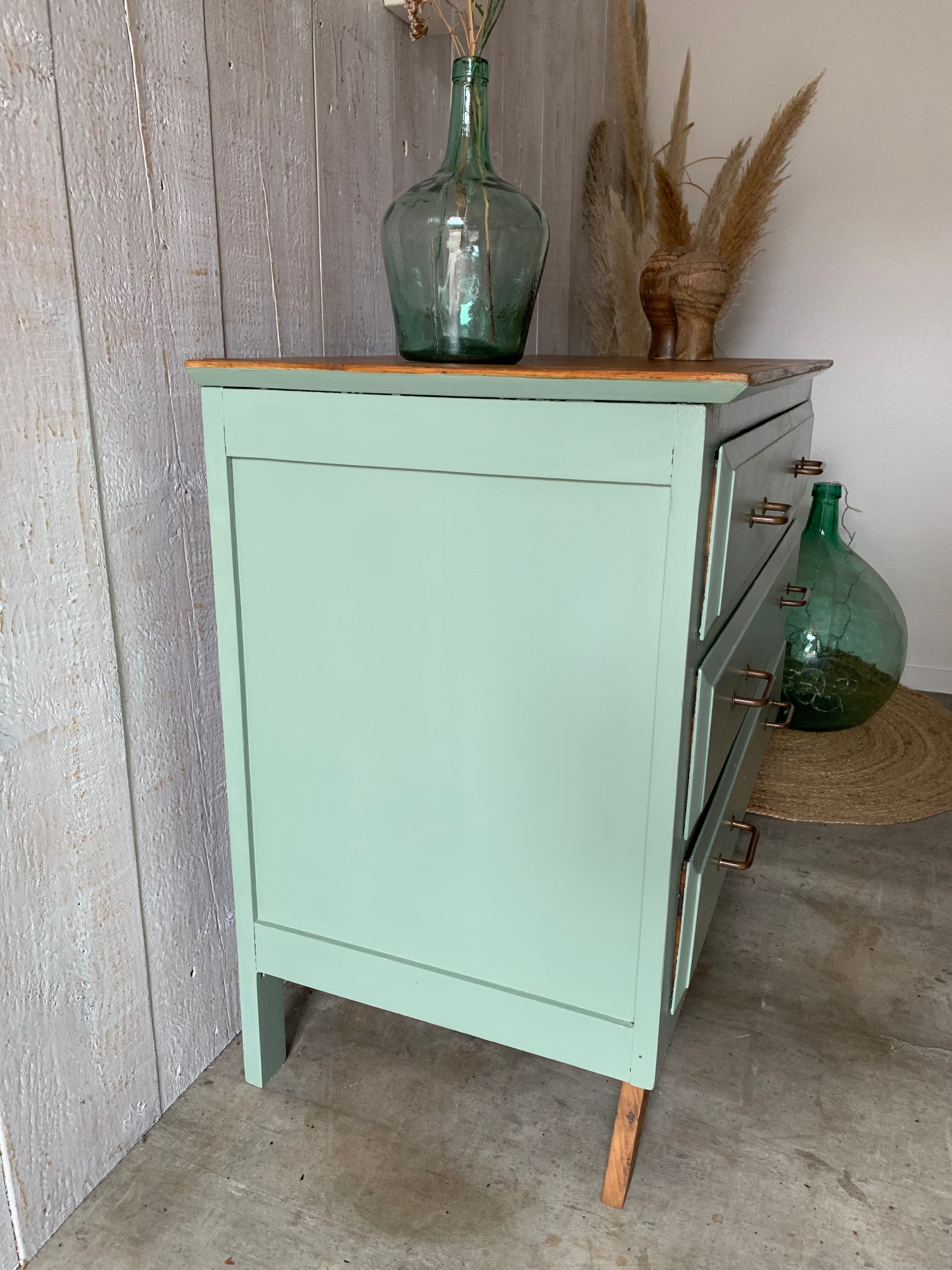 Green vintage dresser