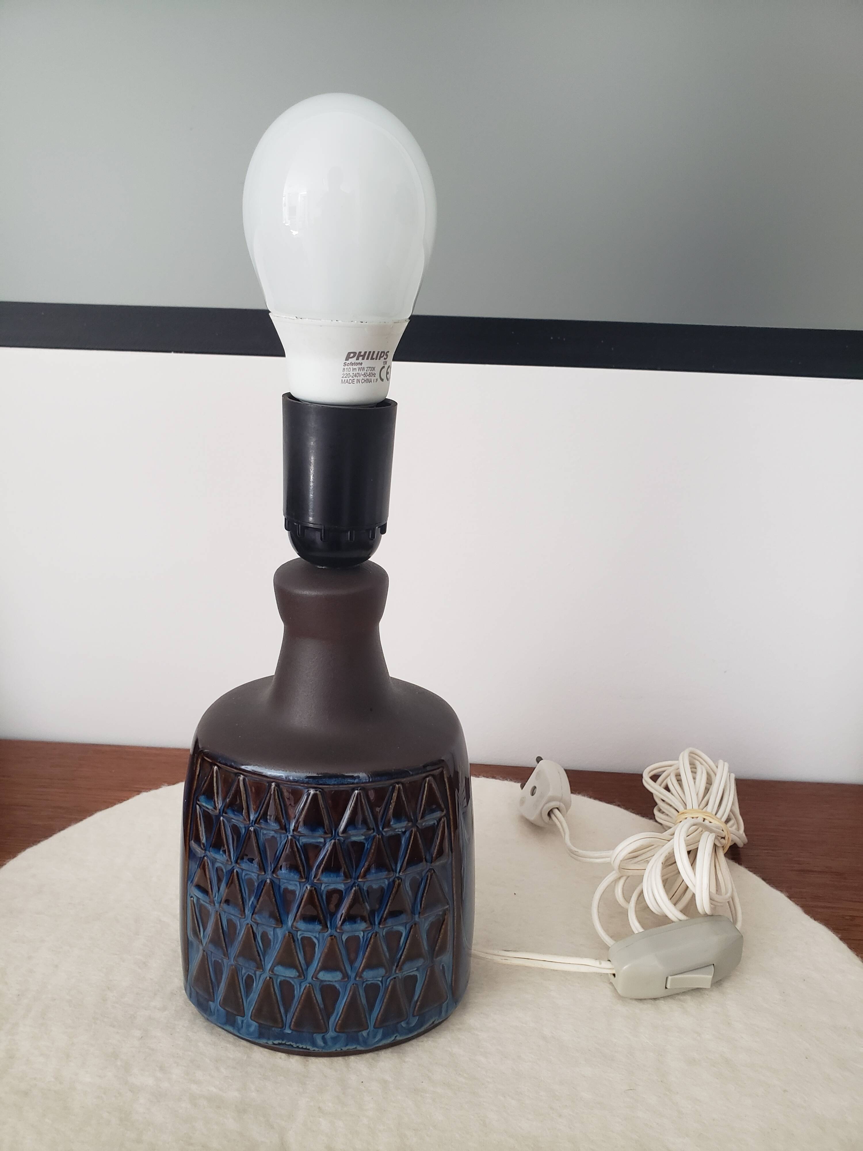 Glazed stoneware lamp base by Einar Johansen for Søholm.