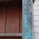 Very large old wooden bookcase
