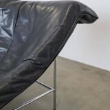 Vintage leather Butterfly chair with steel frame by G. van den Berg, Montis