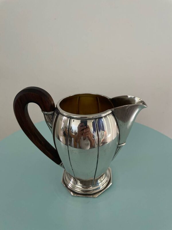 Pot à Lait Art-Deco en métal argenté Blaise Bontempss