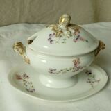 Mustard tree on porcelain frame paris limoges floral decoration