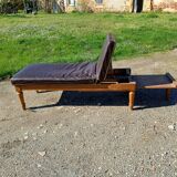 Doctor's bench oak and leather 19th