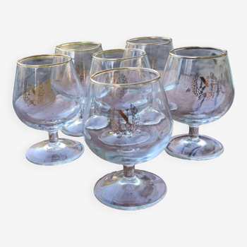 set of 6 napoleon cognac glasses