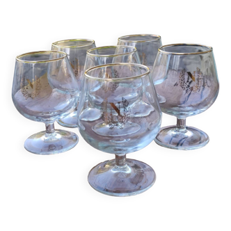 set of 6 napoleon cognac glasses