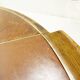 Mid-century wood and leather coffee table