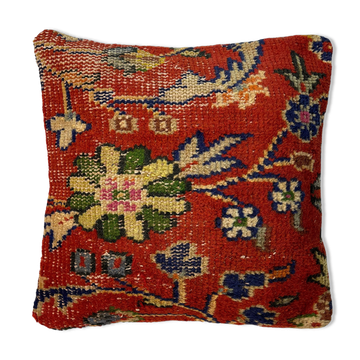 Housse de coussin de tapis turc vintage