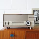 Mid century radio, tube radio europa 3030 with wood paneling
