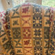 Patchwork wingback chair
