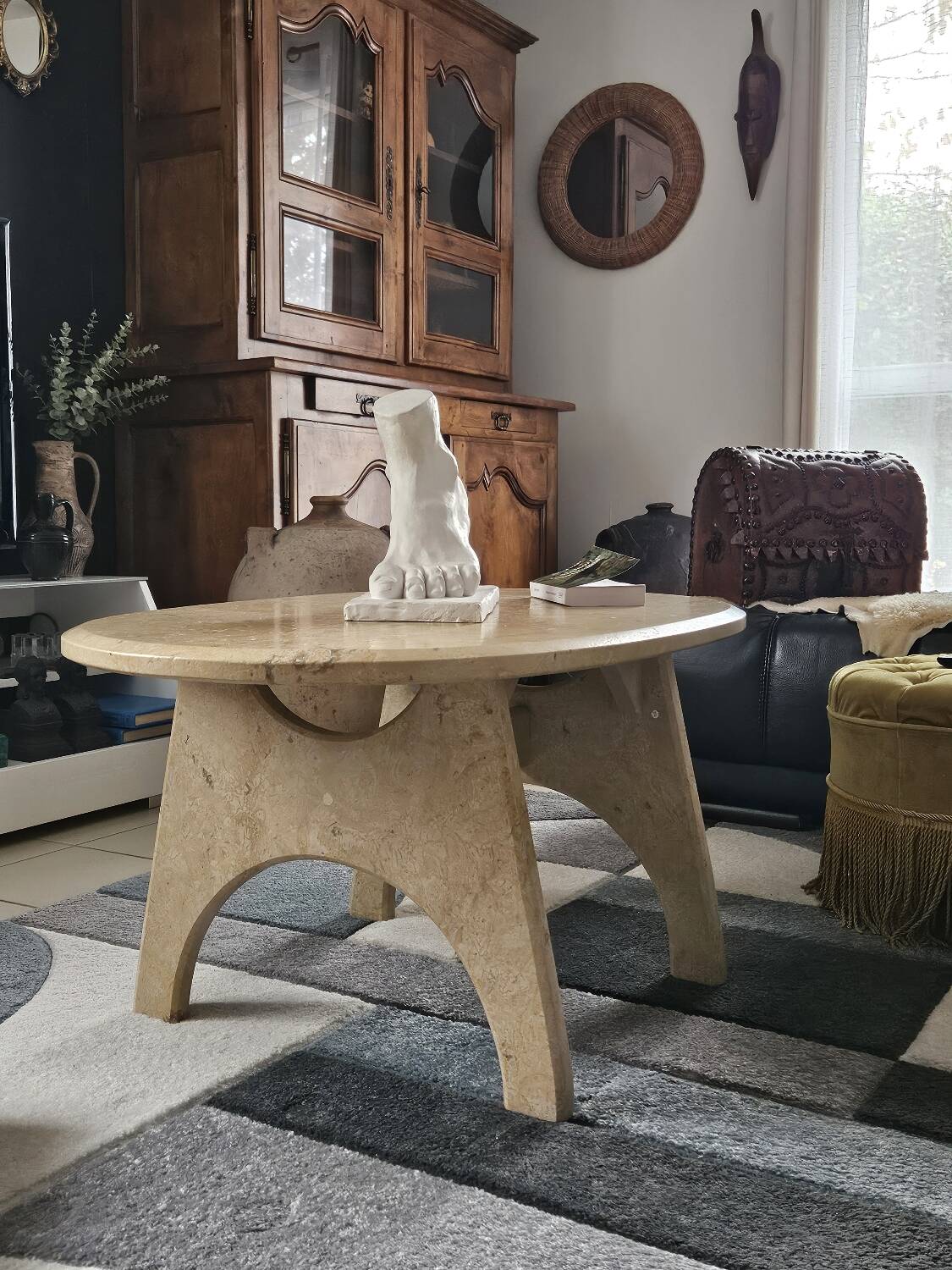 Natural stone coffee table from the 20th century.