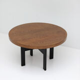 Round decorative Wenge dining table 1970