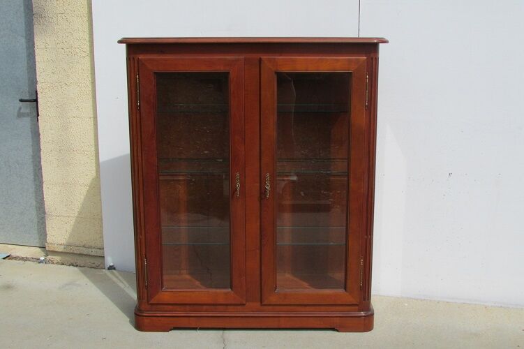 Louis Philippe library showcase in cherry