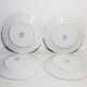 Set of 4 dessert plates in earthenware of St Amand model Regency, iron earth