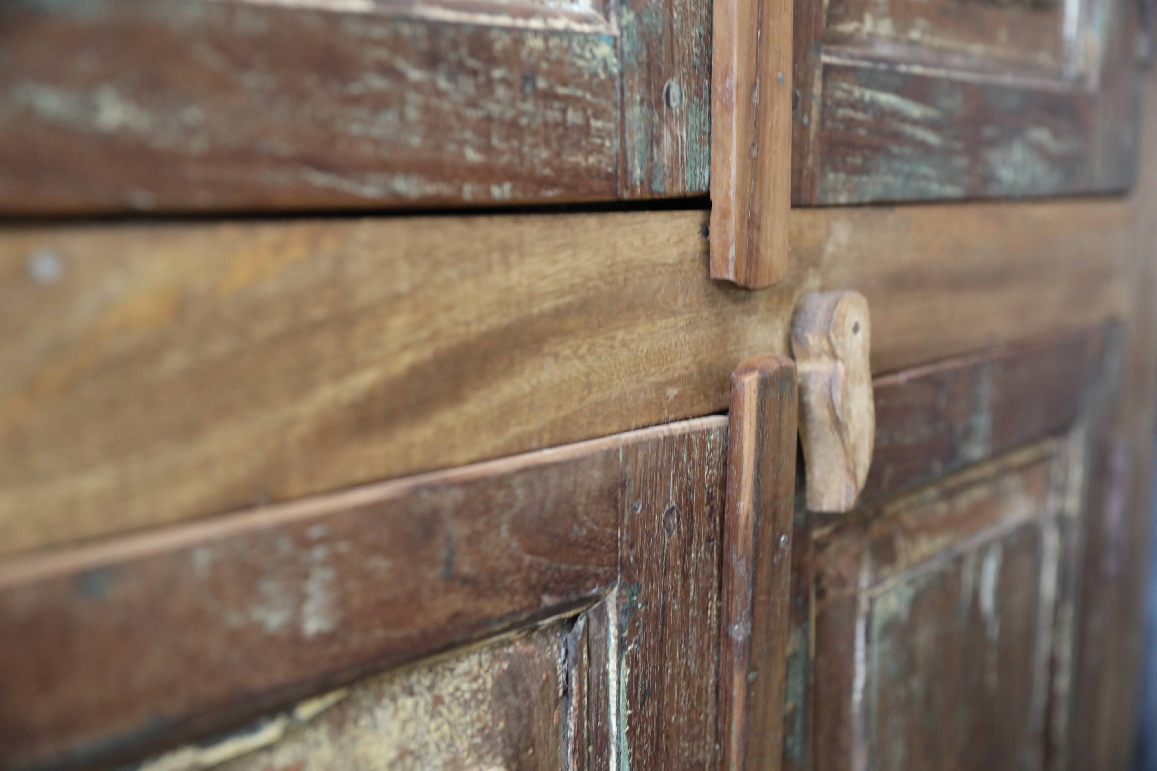 Indian storage cabinet 3 levels with 6 mango doors, unique piece