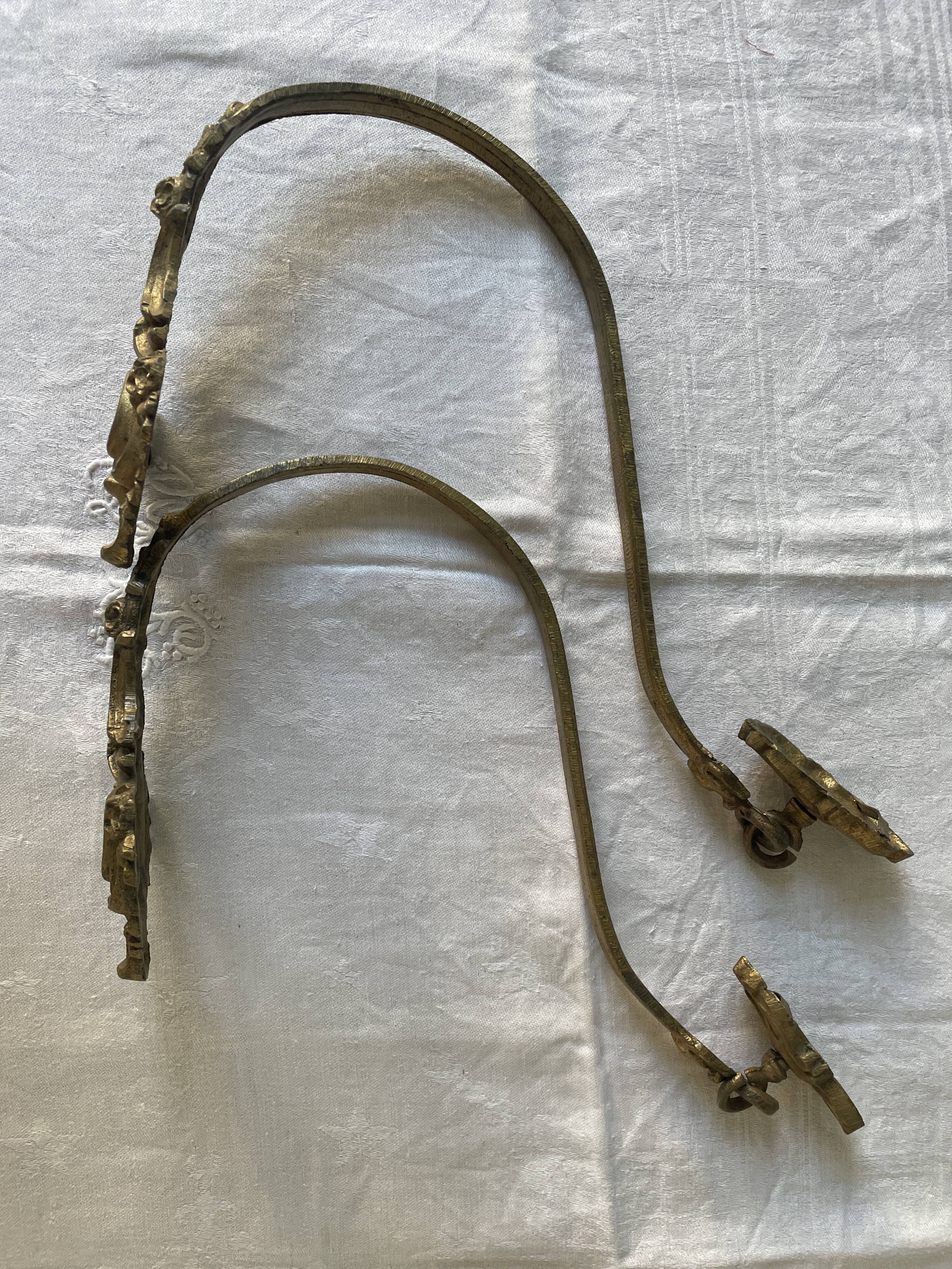 Paire de porte embrasses en bronze doré Napoléon III