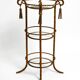 Italian Mid Century Regency side table in gold plated Metal by Li Puma