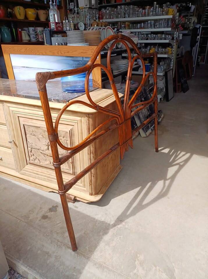 Tête de lit rotin vintage