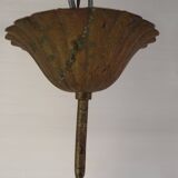 Suspension decorated with 42 blue and clear crystal flowers, Maison Baguès style, 1930s.