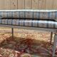 Pair of Louis XVI benches in lacquered and gilded wood