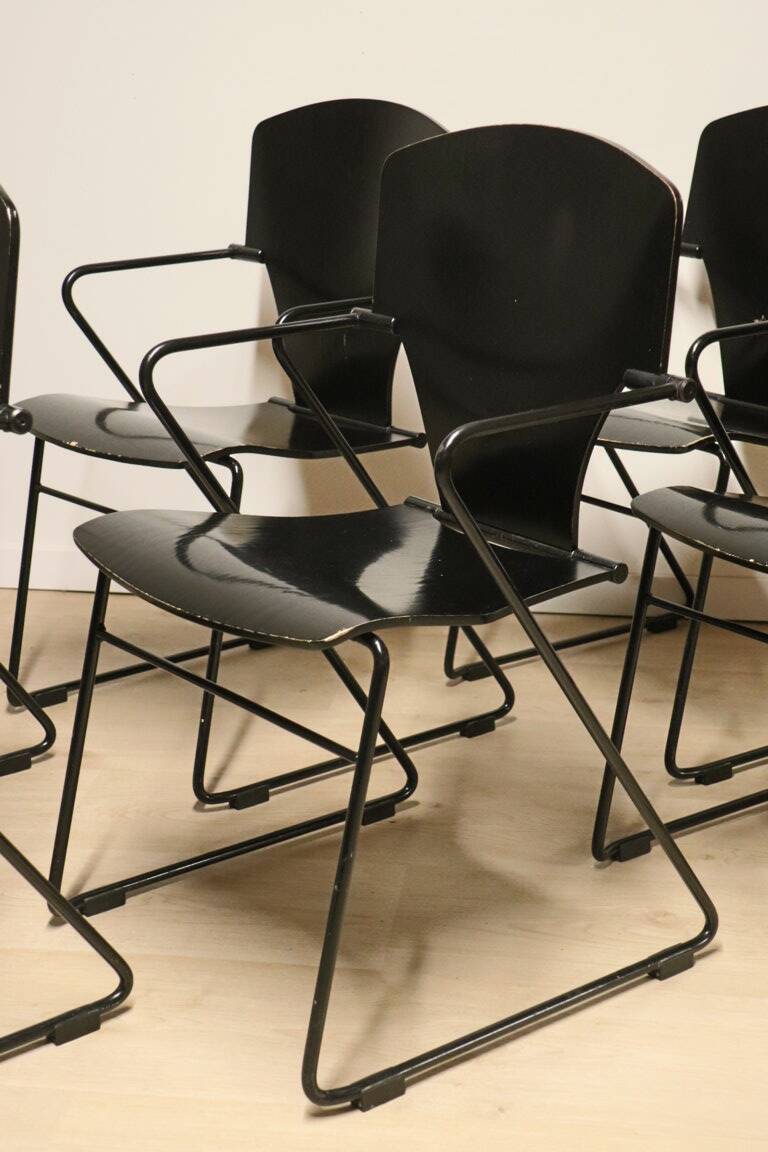 Série de 6 chaises EGOA 300 par Josep Mora - 1980