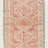 Geometric handmade oushak rug 226x121cm