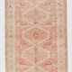 Geometric handmade oushak rug 226x121cm