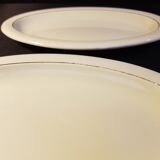 Lot de 2 raviers vert amande en porcelaine de Salins