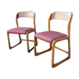 Pair of Baumann sled chairs