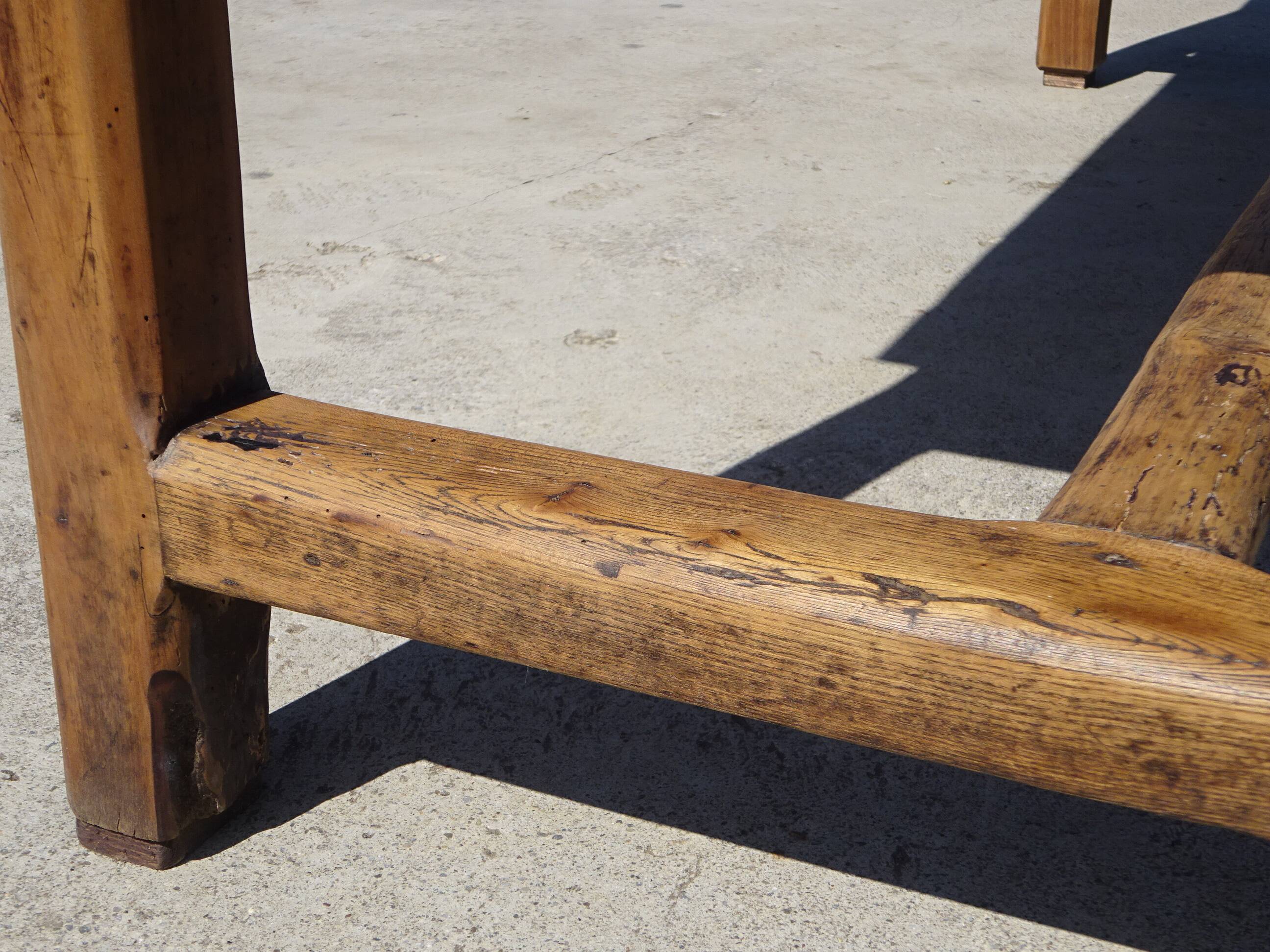 Ancienne table de ferme en chêne massif