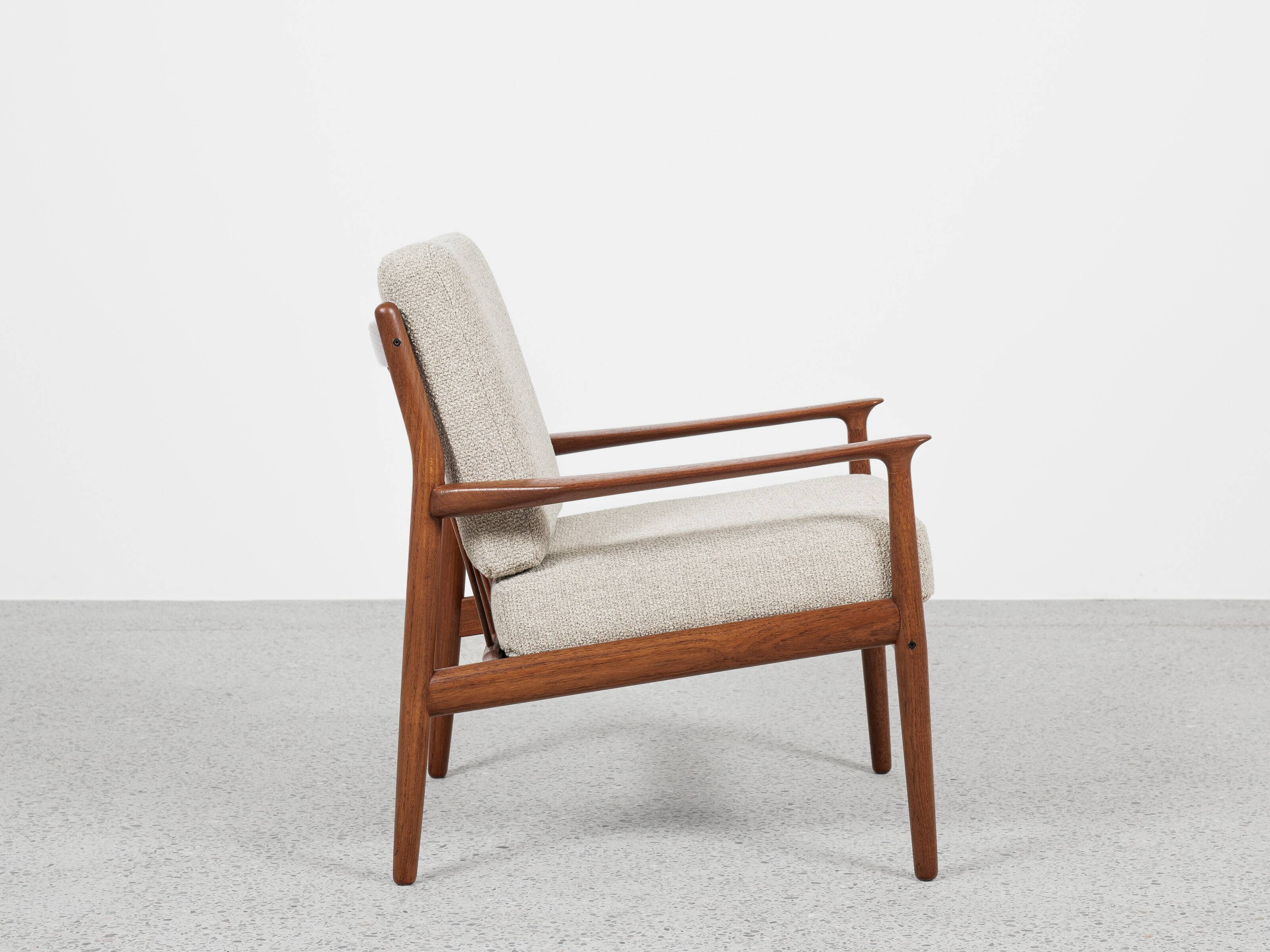 Midcentury Danish easy chair in teak by Svend Aage Eriksen for Glostrup 196